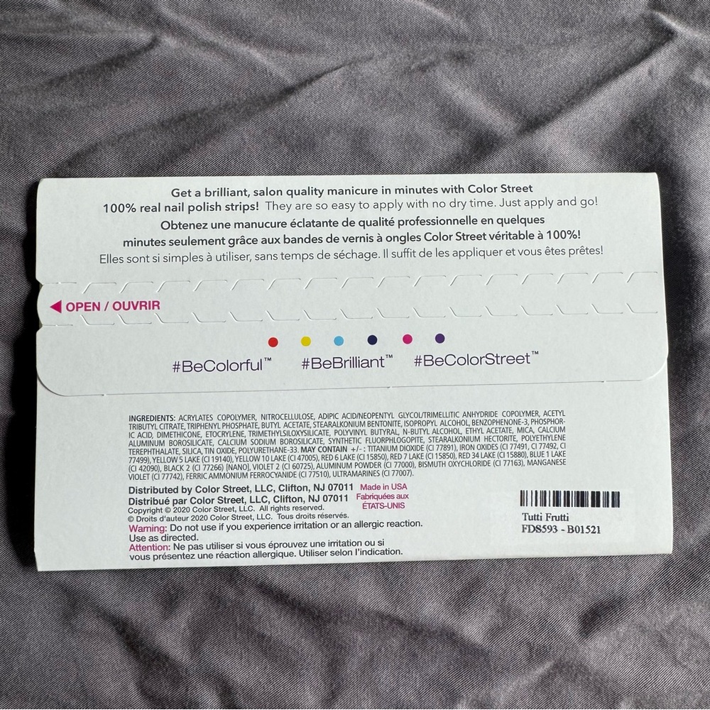 *Retired* Color Street: Tutti Frutti | Summer Fruit White Pink Green Party - Picture 4 of 13